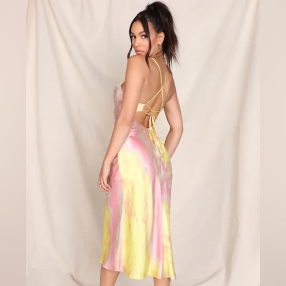 NWOT Acoa Tie Dye Midi Dress